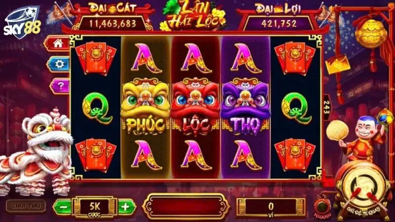 Lân Hái Lộc Sky88: Game slot hot nhất với cơ hội nhận thưởng khủng 2 Lân Hái Lộc Sky88 đã nhanh chóng trở thành một trong những trò chơi phổ biến tại nhà cái